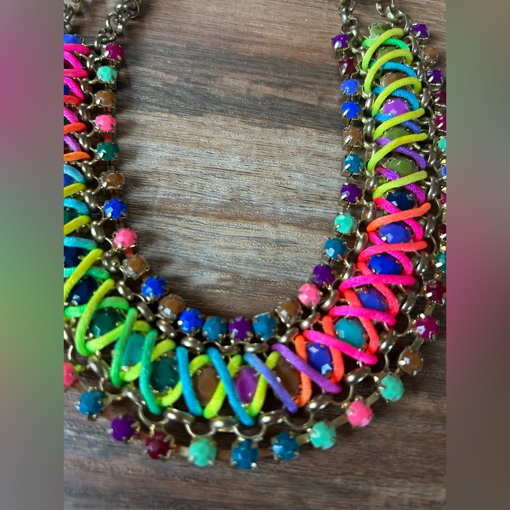 Colorful Statement Necklace - Picture 3 of 8